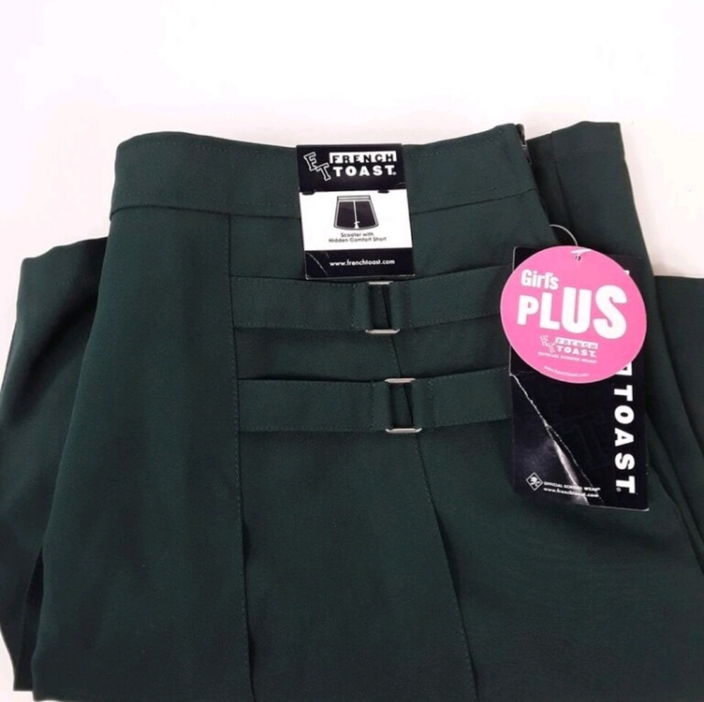 French toast pleated plus size olive scooter skirt